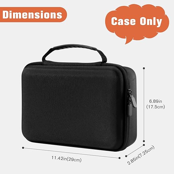 Large Capacity Sunglasses Storage Case – Hard Shell Portable Eyeglass Organizer with Handle, Shockproof Travel Glasses Box, 11.4 x 6.9 x 2.8 Inches