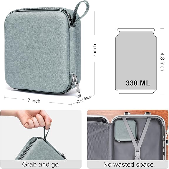 Travel Sunglasses Organizer with Adjustable Slots to Hold Multiple Glasses, Hard Shell Portable Storage Box for Men and Women