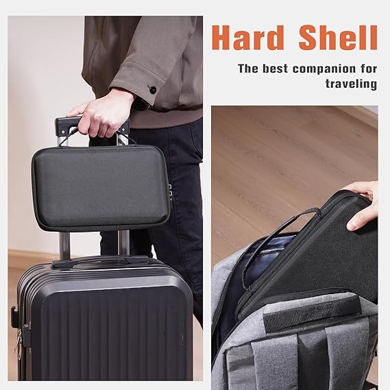 Large Capacity Sunglasses Storage Case – Hard Shell Portable Eyeglass Organizer with Handle, Shockproof Travel Glasses Box, 11.4 x 6.9 x 2.8 Inches