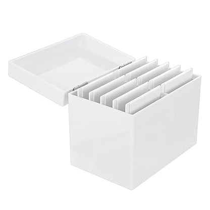 Clear Acrylic Eyelash Storage Box with Lid Multi-Compartment Organizer 6.3 x 4.09 x 5.2 Inches