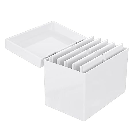Clear Acrylic Eyelash Storage Box with Lid Multi-Compartment Organizer 6.3 x 4.09 x 5.2 Inches