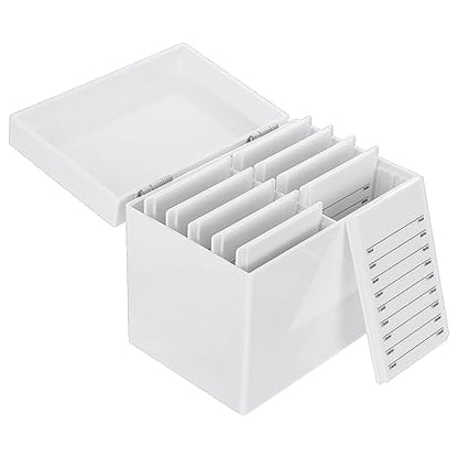 Clear Acrylic Eyelash Storage Box with Lid Multi-Compartment Organizer 6.3 x 4.09 x 5.2 Inches