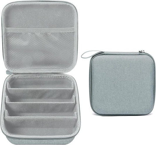 Travel Sunglasses Organizer with Adjustable Slots to Hold Multiple Glasses, Hard Shell Portable Storage Box for Men and Women
