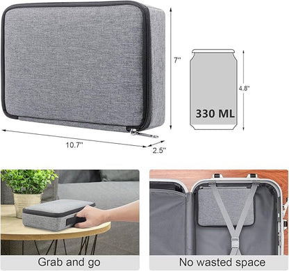 Travel Sunglasses Storage Box with Adjustable Slots to Hold Multiple Pairs of Glasses, Portable Eyeglass Storage Box for Men and Women